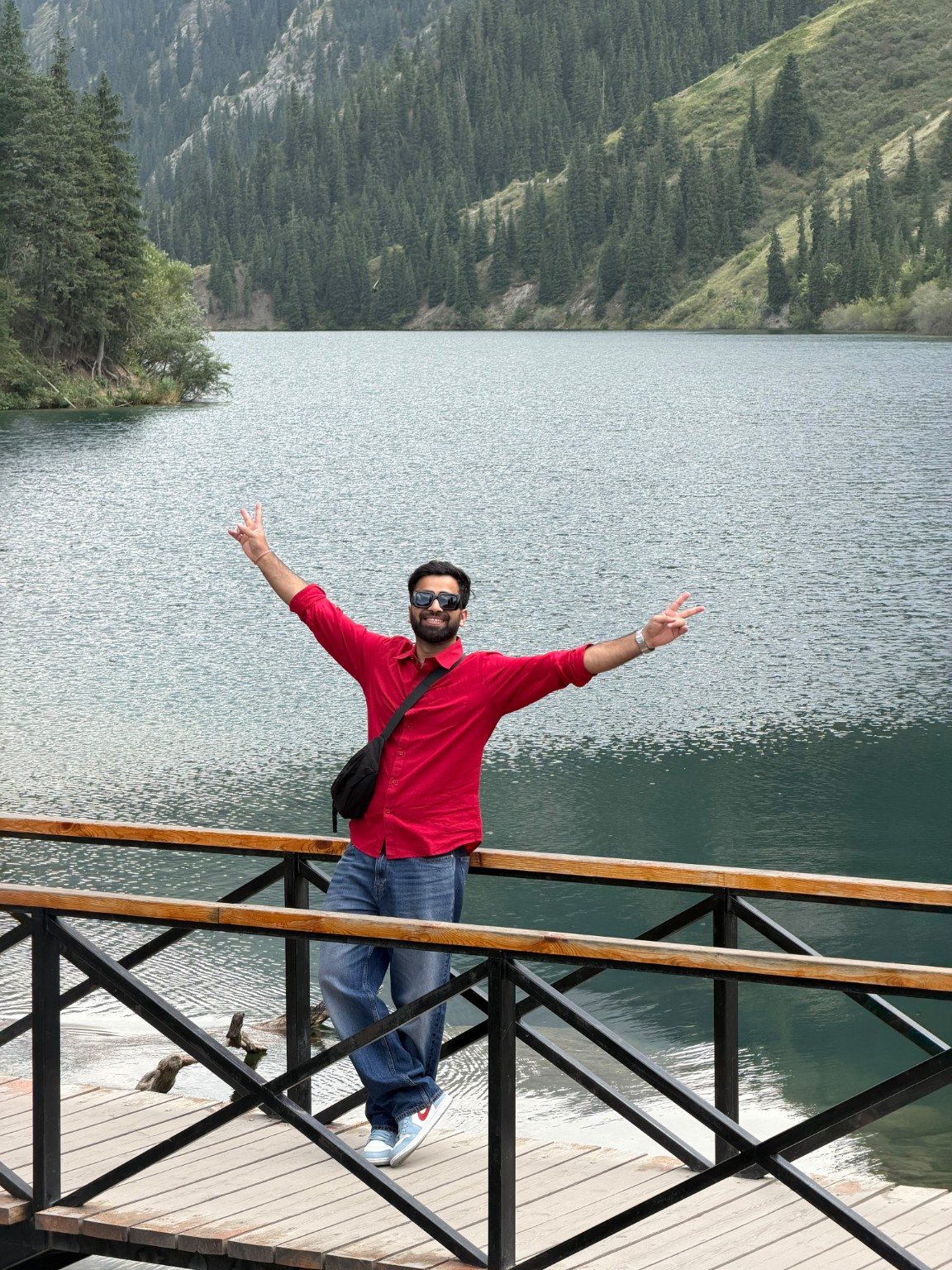Kuldeep by a lake